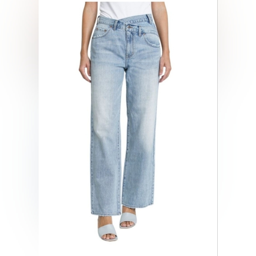 Pistola BOBBIE HIGH RISE LOOSE STRAIGHT CROSSOVER Size 29 Nelson Wash NWT